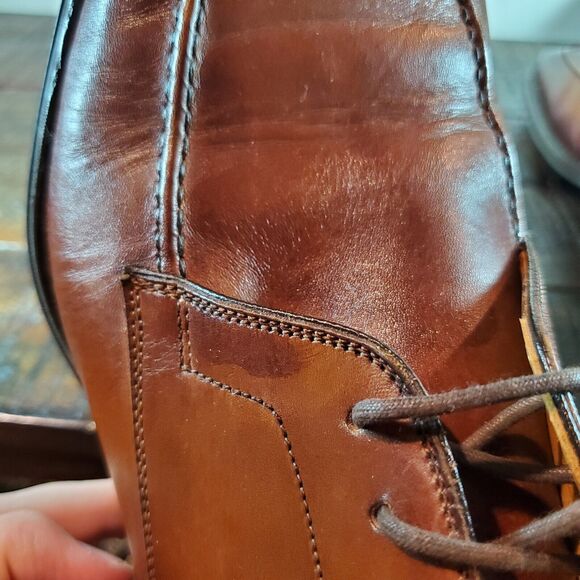 Magnanni Flex Porto Mens Size 7 Leather Plain Toe Derby Lace Up Dress Shoe Brown - Picture 12 of 12